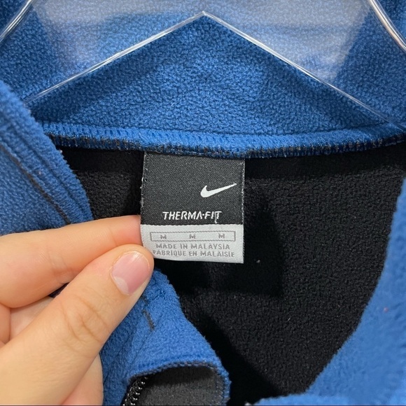 Nike Vintage Fleece Dark Blue Vest Jacket Full Zip - Picture 5 of 9